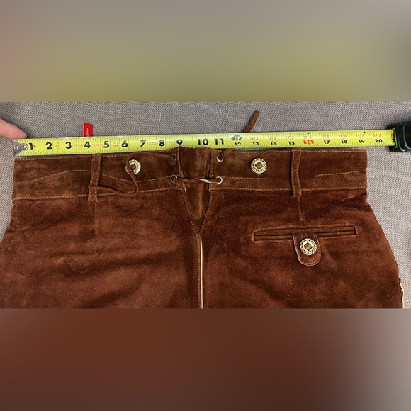 Bavaria Trachten Authentic Lederhosen 100% Leather Dark Brown Men’s 34 EU52 - Picture 5 of 14